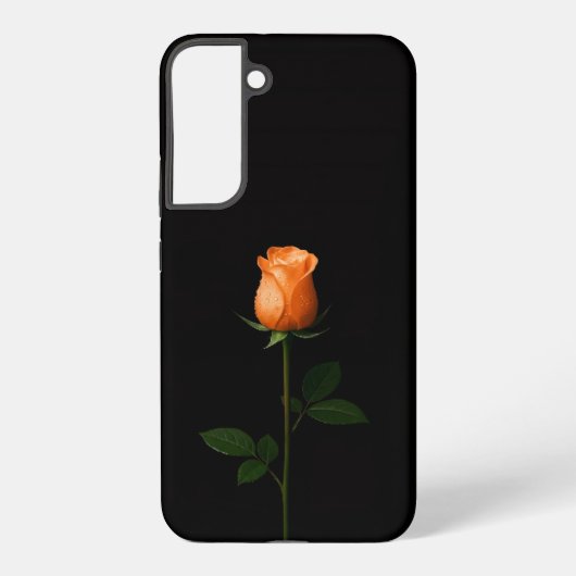 Black 4 Luxe Galaxy S22 Plus, Sunset Orange Rose Samsung Galaxy Hoesje (Achterkant)