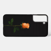 Black 4 Luxe Galaxy S22 Plus, Sunset Orange Rose Samsung Galaxy Hoesje (Achterkant horizontaal)