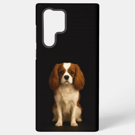 Black 4 Luxe Galaxy S22 Ultra, Cavalier Spaniel Samsung Galaxy Hoesje (Achterkant)