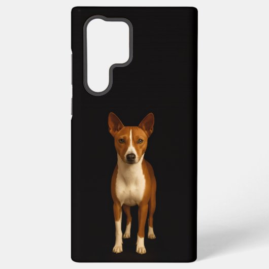 Black 4 Luxe Galaxy S22 Ultra, Classy Basenji Dog Samsung Galaxy Hoesje (Achterkant)