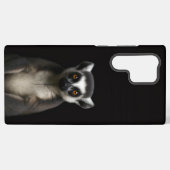 Black 4 Luxe Galaxy S22 Ultra, Gentle Lemur Samsung Galaxy Hoesje (Achterkant horizontaal)