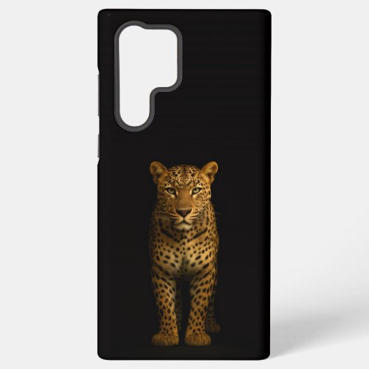 Black 4 Luxe Galaxy S22 Ultra, Majestic Leopard Samsung Galaxy Hoesje (Achterkant)
