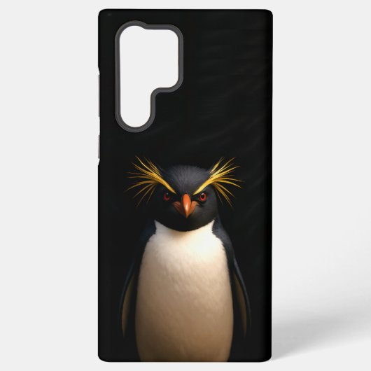 Black 4 Luxe Galaxy S22 Ultra, Rockhopper Penguin Samsung Galaxy Hoesje (Achterkant)