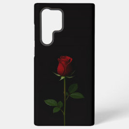Black 4 Luxe Galaxy S22 Ultra, Velvet Red Rose Samsung Galaxy Hoesje