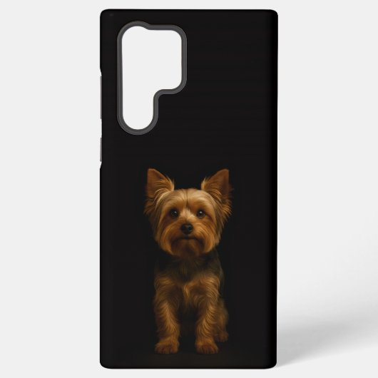 Black 4 Luxe Galaxy S22 Ultra, Yorkshire Terrier Samsung Galaxy Hoesje (Achterkant)