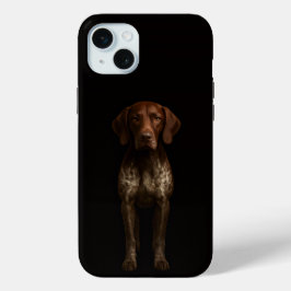 Black 4 Luxe, German Pointer Dog iPhone 15 Plus iPhone 15 Mini Hoesje