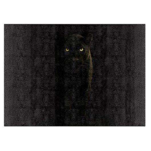 Black 4 Luxe Glass board Black Panther Snijplank (Voorkant)