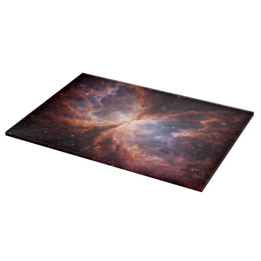 Black 4 Luxe Glass board Butterfly Nebula Snijplank (Hoek)