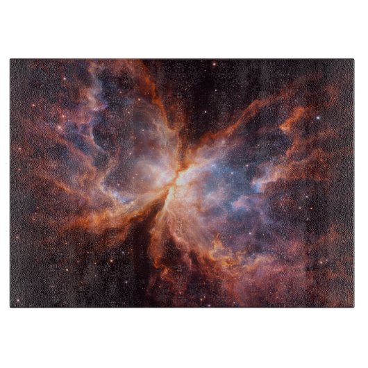 Black 4 Luxe Glass board Butterfly Nebula Snijplank (Voorkant)