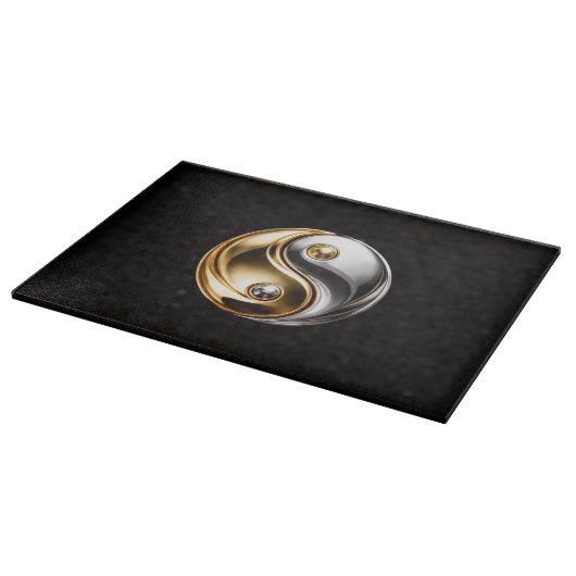 Black 4 Luxe Glass board Harmony Yin Yang Snijplank (Hoek)
