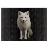 Black 4 Luxe Glass board Ivory Arctic Fox Snijplank (Voorkant)