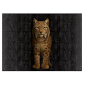 Black 4 Luxe Glass board Silent Lynx Snijplank (Voorkant)