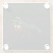 Black 4 Luxe Glass coaster, Mantis Shrimp Glazen Onderzetter (Achterkant)