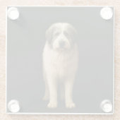 Black 4 Luxe Glass coaster, Mioritic Shepherd Glazen Onderzetter (Achterkant)