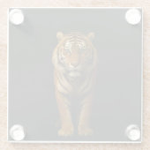 Black 4 Luxe Glass coaster, Noble Tiger Glazen Onderzetter (Achterkant)