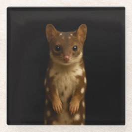 Black 4 Luxe Glass coaster, Sweet Quoll Glazen Onderzetter