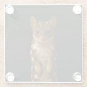Black 4 Luxe Glass coaster, Sweet Quoll Glazen Onderzetter (Achterkant)