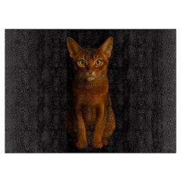 Black 4 Luxe Glass cutting board Abyssinian Beauty Snijplank