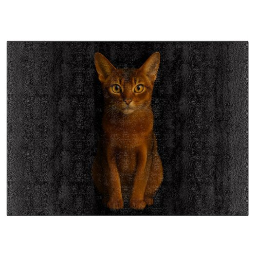 Black 4 Luxe Glass cutting board Abyssinian Beauty Snijplank (Voorkant)