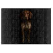 Black 4 Luxe Glass cutting board German Pointer  Snijplank (Voorkant)