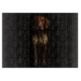 Black 4 Luxe Glass cutting board German Pointer  Snijplank