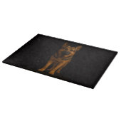 Black 4 Luxe Glass cutting board German Shepherd Snijplank (Hoek)