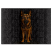 Black 4 Luxe Glass cutting board German Shepherd Snijplank (Voorkant)