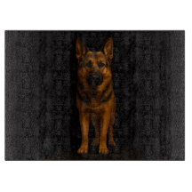 Black 4 Luxe Glass cutting board German Shepherd