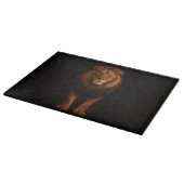 Black 4 Luxe Glass cutting board Majestic Lion Snijplank (Hoek)