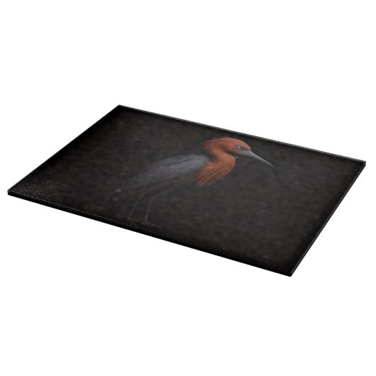 Black 4 Luxe Glass cutting board Reddish Egret Snijplank (Hoek)