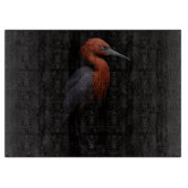 Black 4 Luxe Glass cutting board Reddish Egret Snijplank (Voorkant)