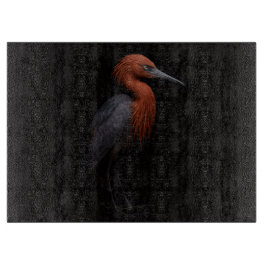 Black 4 Luxe Glass cutting board Reddish Egret Snijplank