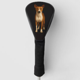 Black 4 Luxe Golf Driver Cover, Classy Basenji Dog Golfheadcover