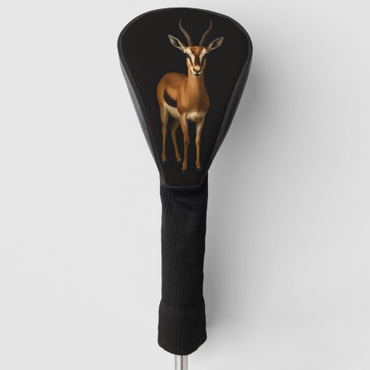 Black 4 Luxe Golf Driver Cover, Elegant Gazella Golfheadcover (Voorkant)