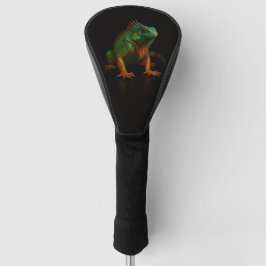 Black 4 Luxe Golf Driver Cover, Green Iguana Golfheadcover