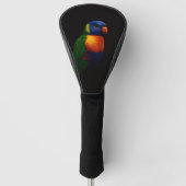 Black 4 Luxe Golf Driver Cover, Lorikeet Parrot Golfheadcover (Voorkant)