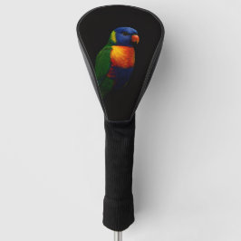 Black 4 Luxe Golf Driver Cover, Lorikeet Parrot Golfheadcover