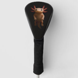 Black 4 Luxe Golf Driver Cover, Mexican Axolotl Golfheadcover