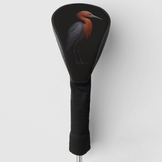 Black 4 Luxe Golf Driver Cover, Reddish Egret Golfheadcover (Voorkant)