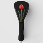 Black 4 Luxe Golf Driver Cover, Ruby Red Tulip Golfheadcover (Voorkant)