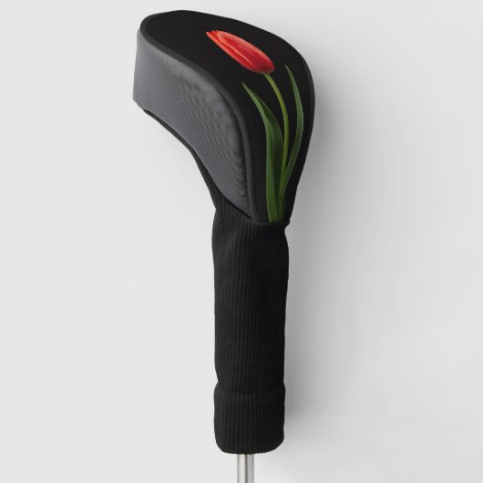 Black 4 Luxe Golf Driver Cover, Ruby Red Tulip Golfheadcover (Schuin)
