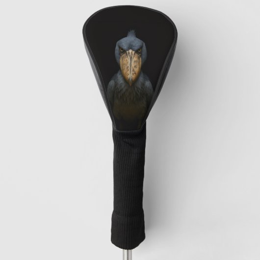 Black 4 Luxe Golf Driver Cover, Shoebill Bird Golfheadcover (Voorkant)