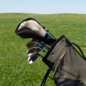 Black 4 Luxe Golf Driver Cover, Stylish Ermine Golfheadcover (Insitu)