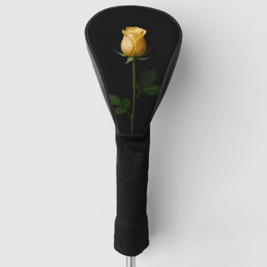 Black 4 Luxe Golf Driver Cover, Sunlit Yellow Rose Golfheadcover (Voorkant)