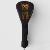 Black 4 Luxe Golf Driver Cover, Yorkshire Terrier Golfheadcover (Voorkant)