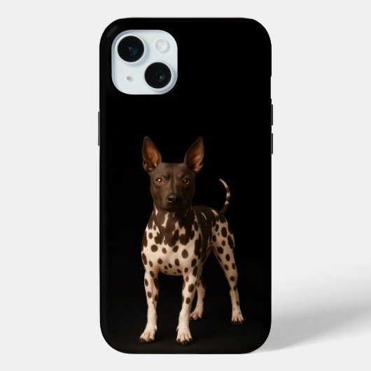 Black 4 Luxe, Hairless Terrier iPhone 15 Plus Case-Mate iPhone Case (Achterkant)
