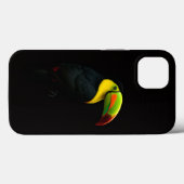 Black 4 Luxe iPhone 13 case Keel Billed Tucan  (Achterkant (horizontaal))
