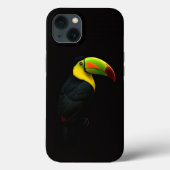 Black 4 Luxe iPhone 13 case Keel Billed Tucan  (Achterkant)