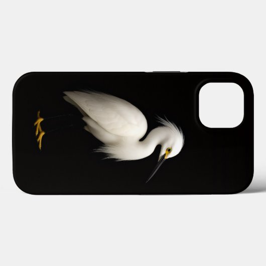 Black 4 Luxe iPhone 13, Elegant Snowy Egret Case-Mate iPhone Case (Achterkant (horizontaal))