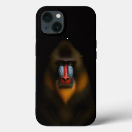 Black 4 Luxe iPhone 13, Mandrill Monkey Case-Mate iPhone Case